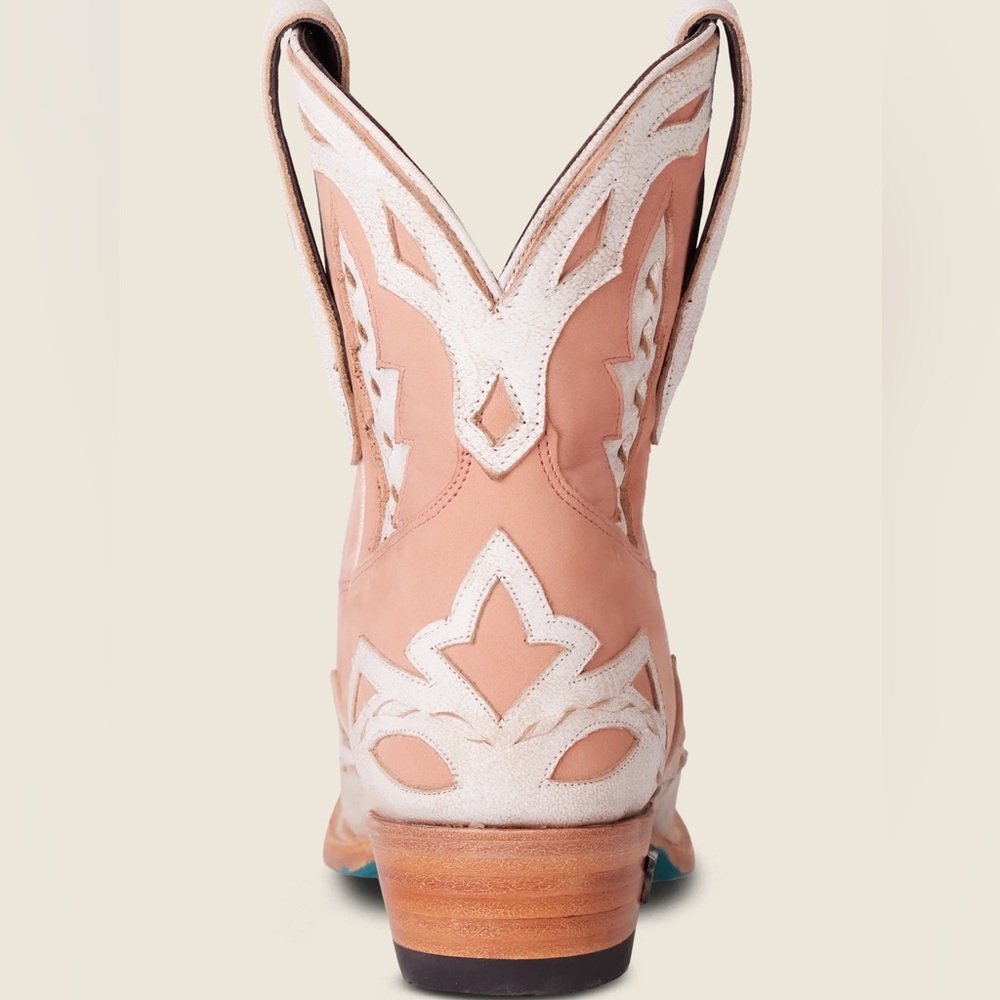 Lane boots chase the wind two tone blush and white booties size 8 - Picture 6 of 17